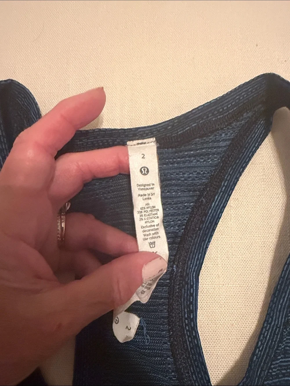 lululemon athletica Deep Blue Racerback Tank